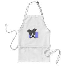 Framed Cartoon Border Collie Apron
