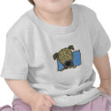 Framed Cartoon Brindle Great Dane Baby's t-shirts