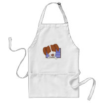 Framed Cartoon Brittany Spaniel aprons by MenagerieMayhem Framed Cartoon Brittany Spaniel aprons