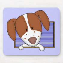 Framed Cartoon Brittany Spaniel mousepads