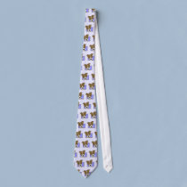 Framed Cartoon Brown Border Collie Tie ties