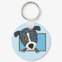 Framed Cartoon Catahoula Leopard Dog Keychain