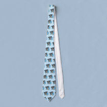 Framed Cartoon Catahoula Leopard Dog Tie ties