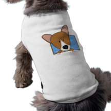 Framed Cartoon Corgi Dog T Shirt