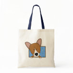 Framed Cartoon Corgi Tote Bag Framed Cartoon Corgi Tote Bag