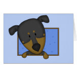 Framed Cartoon Doberman Pinscher cards