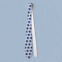 Framed Cartoon Doberman Pinscher Tie ties