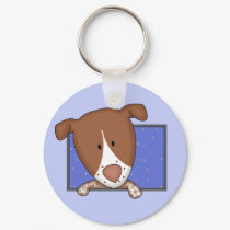 Framed Cartoon German Shorthaired Pointer Keychain