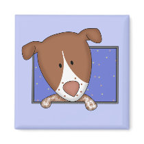 Framed Cartoon German Shorthaired Pointer Magnet