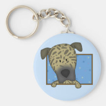 Framed Cartoon Great Dane Key Chains