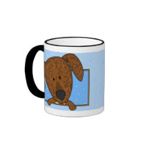Framed Cartoon Plott Hound Mug by MenagerieMayhem Framed Cartoon Plott Hound Mug