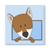 Framed Cartoon Shiba Inu Magnet