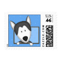 Framed Cartoon Siberian Husky postage