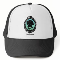 Framed Dachshund Illustration hats