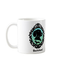 Framed Dachshund Illustration mugs