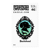 Framed Dachshund Illustration stamps