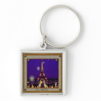 Framed Eiffel Tower keychain