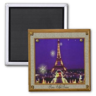 Framed Eiffel Tower magnet