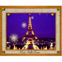 Framed Eiffel Tower photo sculptures