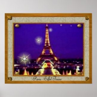 Framed Eiffel Tower print