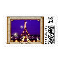 Framed Eiffel Tower Stamp