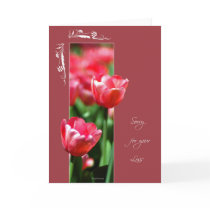 Framed Flower Tulips-Loss cards by William63 Framed Flower Tulips-Loss cards