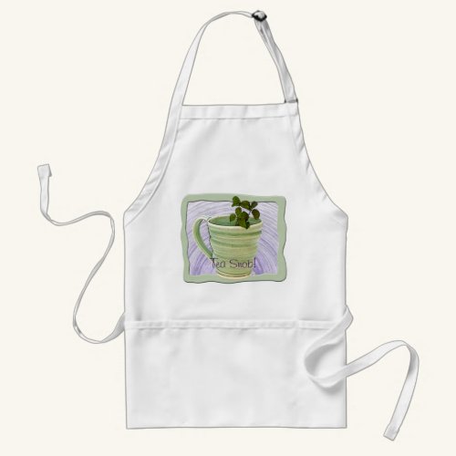 Framed Green Cup & Mint Tea Sprigs Photograph zazzle_apron, smock, mint, tea cup