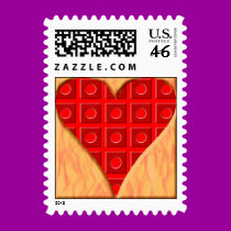 Framed Heart Polka Dot small stamp stamps
