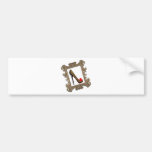Framed Leopard Stiletto Pump Bumper Stickers