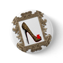 Framed Leopard Stiletto Pump Buttons