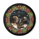 Framed Mastiff Pair Magnet magnet