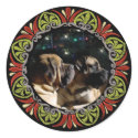 Framed Mastiff Pair Sticker sticker