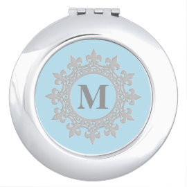 Framed Monogram Compact Mirror