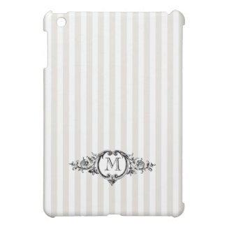 Framed Monogram On Stripes iPad Mini Covers