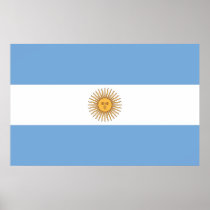 Framed print with Flag of Argentina