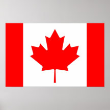 Framed print with Flag of Canada