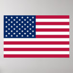Framed print with Flag of U.S.A.