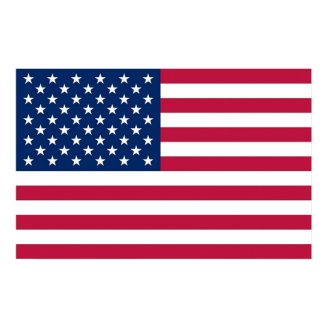Framed print with Flag of U.S.A.