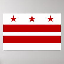 Framed print with Flag of Washington DC, U.S.A.