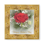 Framed Red Rose Magnet magnets