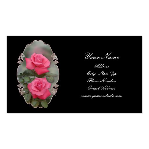Framed Roses Business Cards (front side)