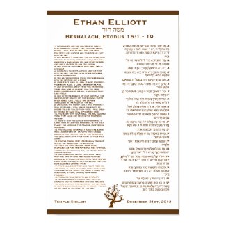 Framed Torah Portion Bar Mitzvah Art Gift Poster print