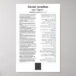 Framed Torah Portion Bar Mitzvah Art Gift Posters