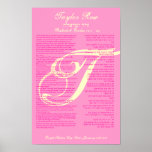 Framed Torah Portion Bat Mitzvah Art Gift Print
