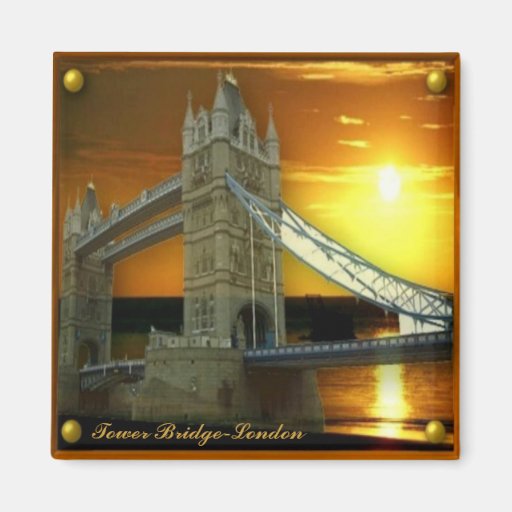 Framed Tower Bridge in Sunshine Fridge Magnet