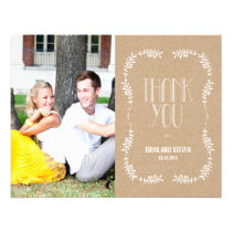 Framing Leaves Wedding Photo Thank You Card Craft