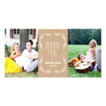 Framing Leaves Wedding Thank You Cards Craft photo cards