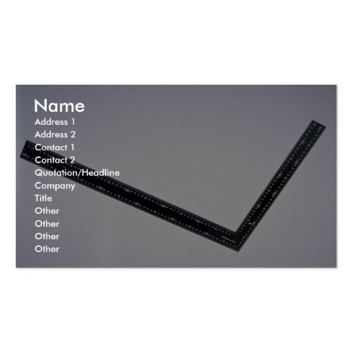Framing square business card