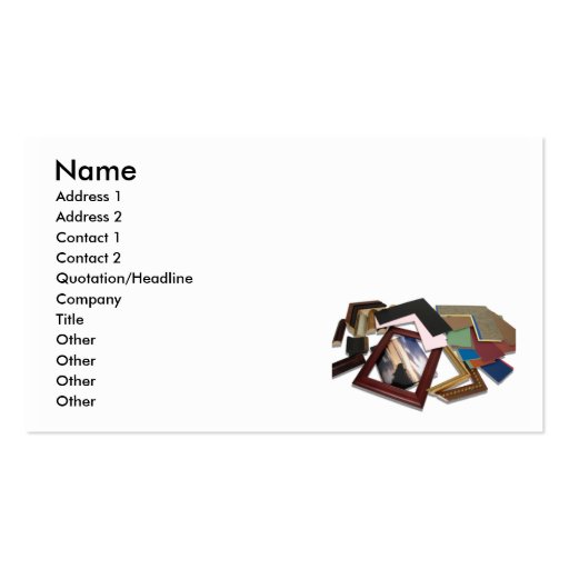 FramingDecisionCard, Name, Address 1, Address 2... Business Card (front side)