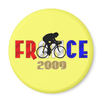 France 2009 Yellow cycling sticker for cycle fans magnets by Funkart France 2009 Yellow cycling sticker for cycle fans magnets